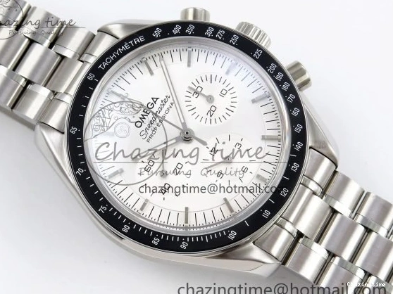 0302 Classic Speedmaster SS RMF Best Edition White Dial on SS Bracelet Lemania HW 7723